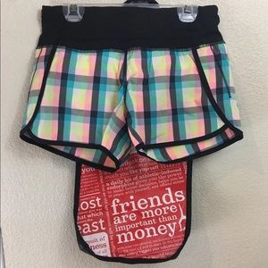 Women’s Lululemon Running Shorts Plaid 2